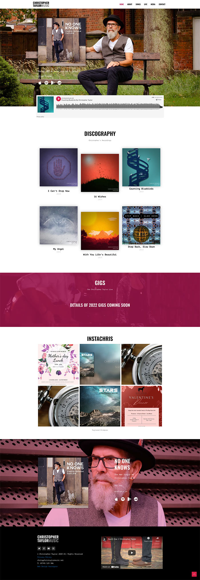Musician's website design